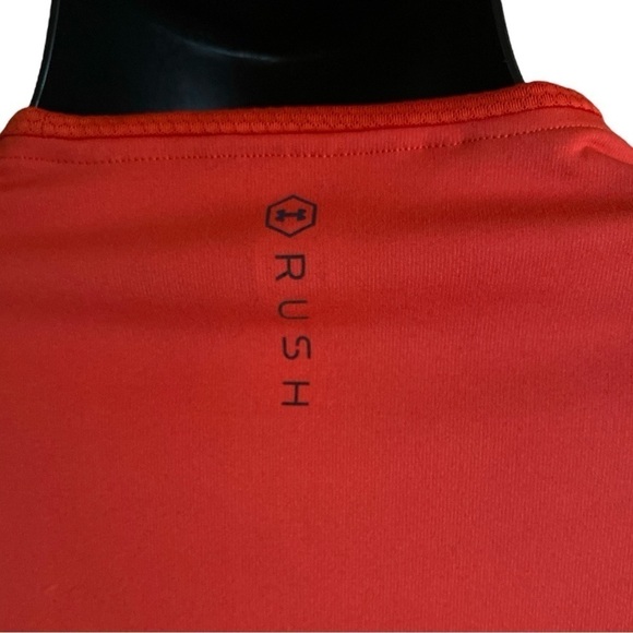 UNDER ARMOUR Men’s ColdGear Rush Mock-Shirt Size Large Orange 16% Elastane - Picture 5 of 13